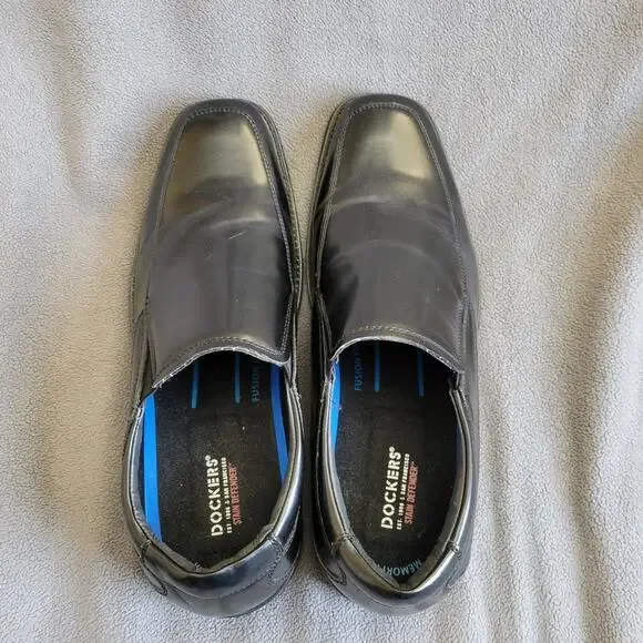 DOCKERS STAIN DEFENDERS Men Shoes 12M Black SureGrip Slip Resistant Asymmectric - Picture 4 of 7